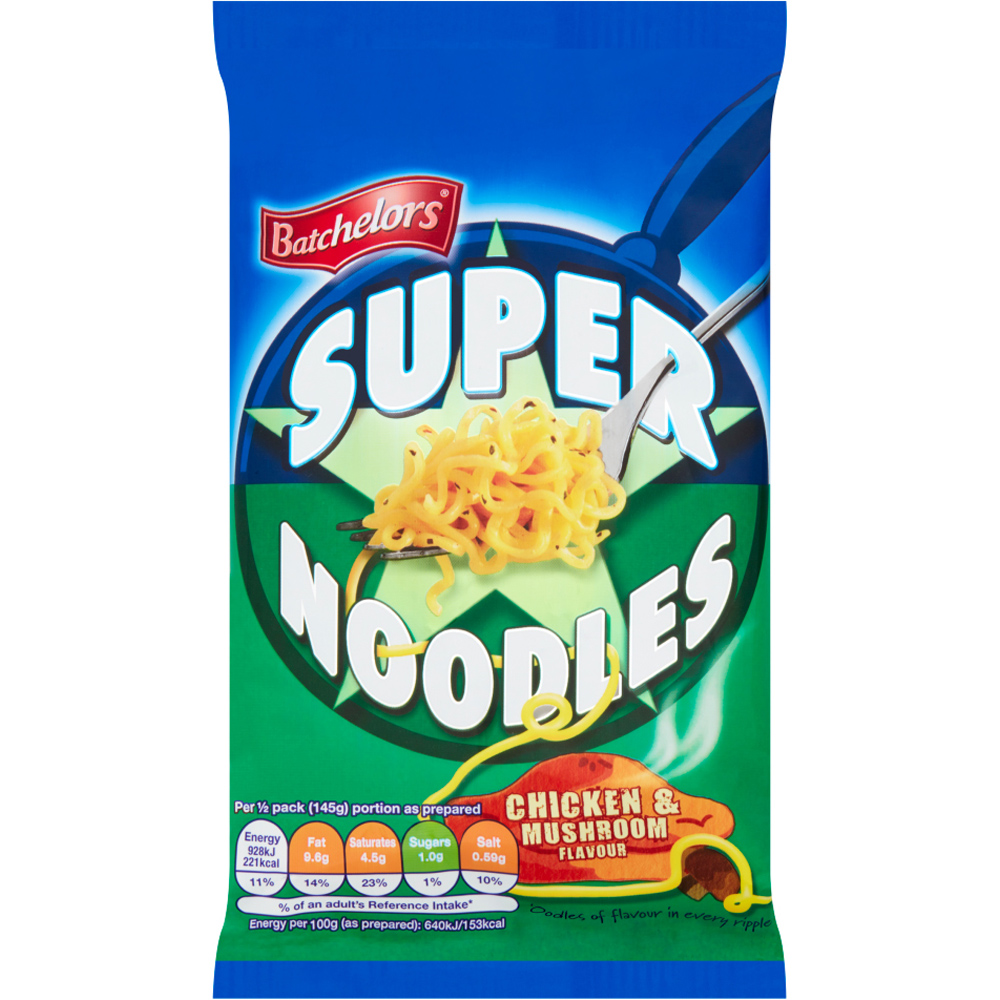 Batchelors Super Noodles Chicken and Mushroom Flavour 90g Image