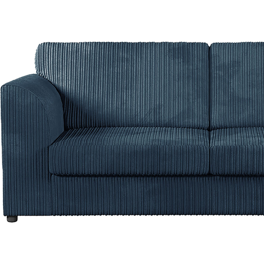  Luxor 5 Seater Navy Blue Jumbo Cord Full Back Sofa Suite | Wilko