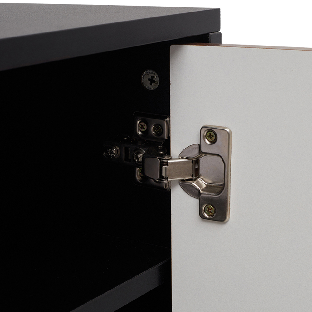 Living and Home 6 Shelf Black Shoe Cabinet Image 7