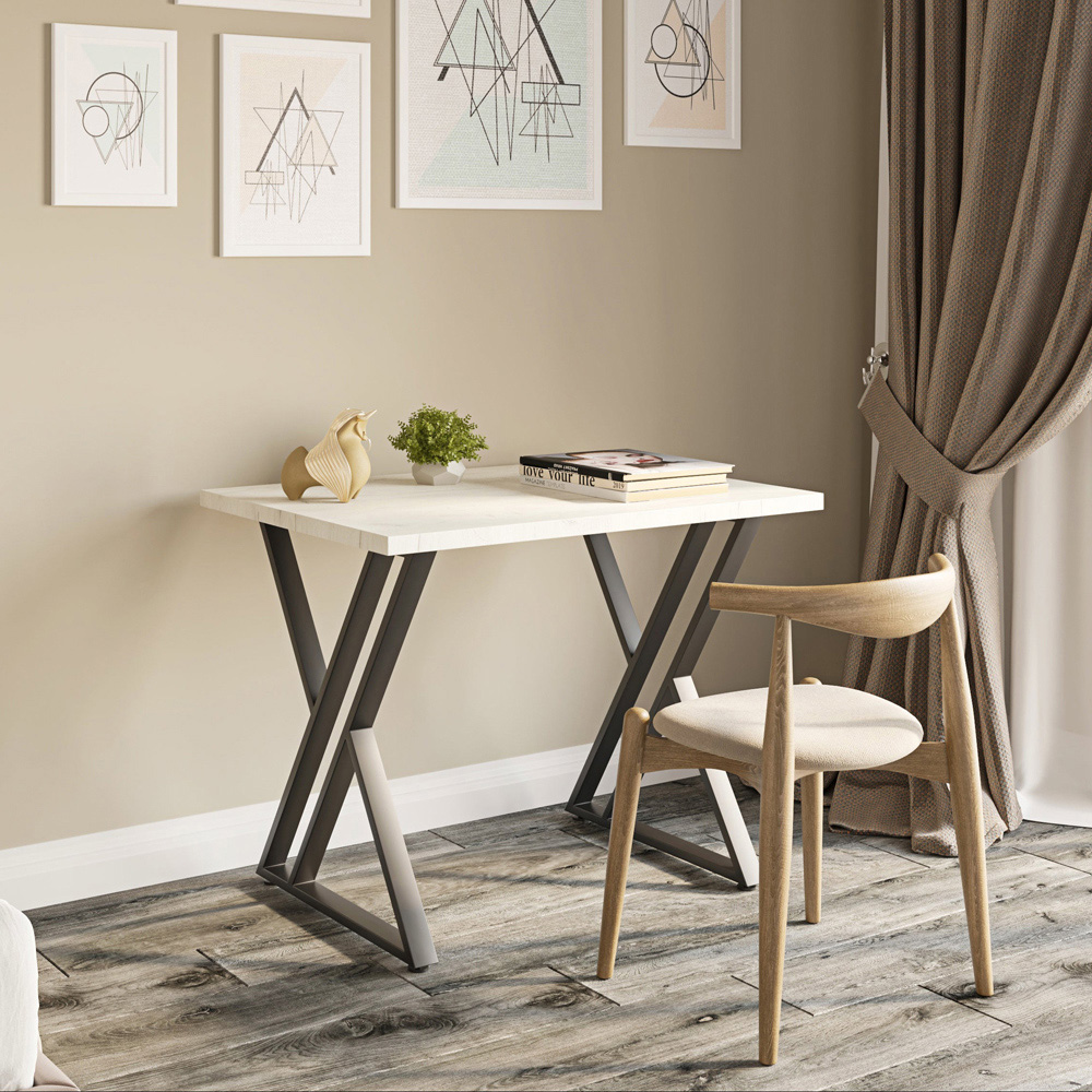 Shefa New York 4 Seater Dining Table White Craft Oak Image 3