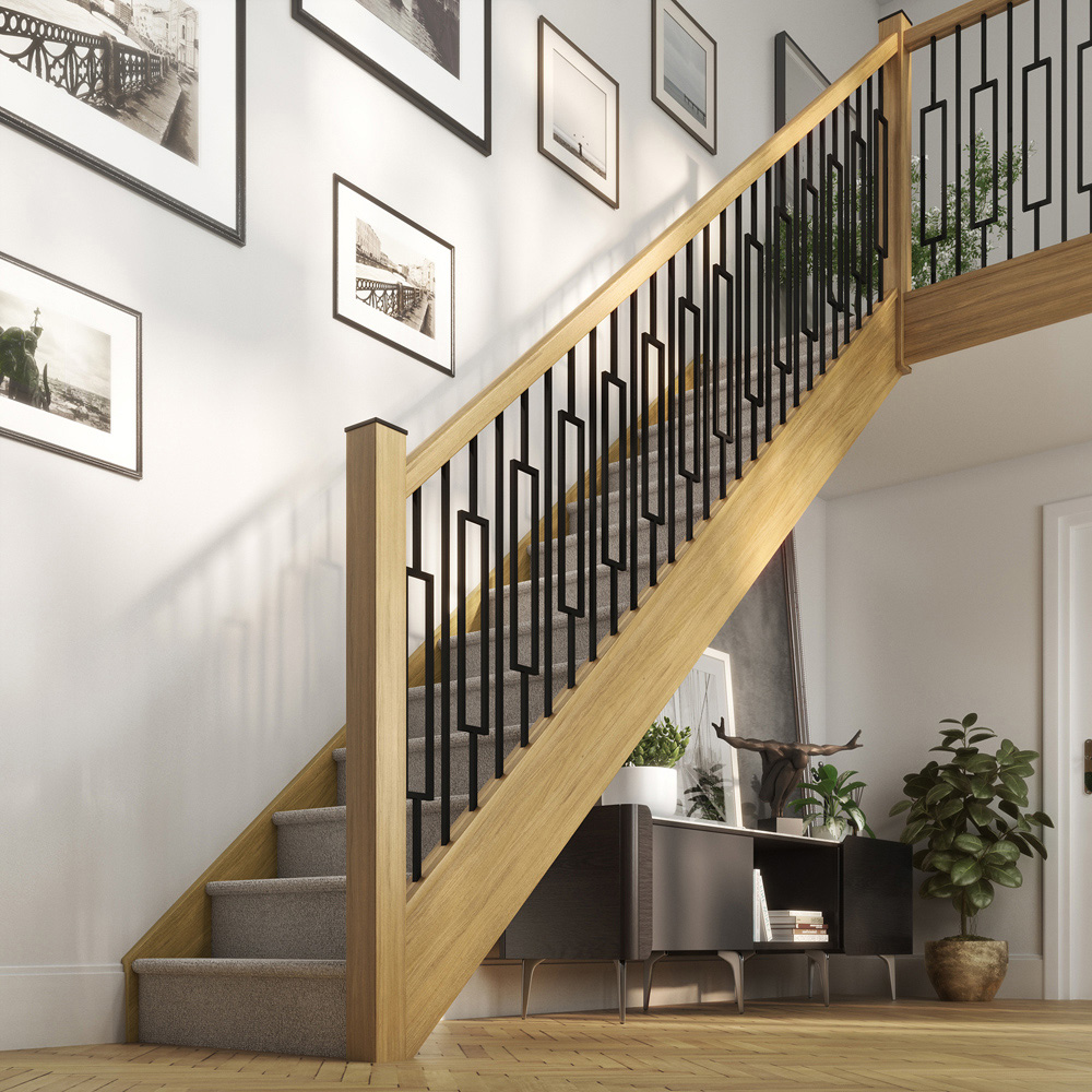 Blueprint Joinery Cambridge Black Metal Rectangular Stair and Landing Baluster 1120 x 13mm 3 Pack Image 3