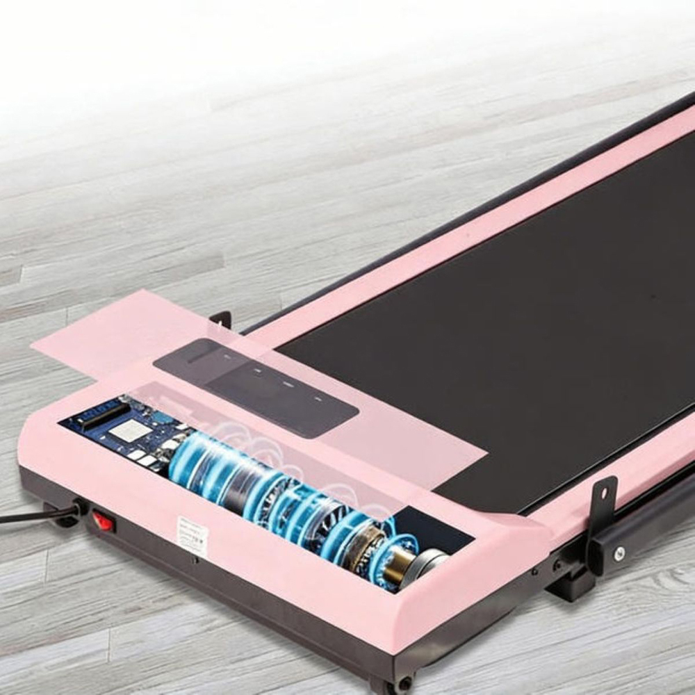 Willowmare 2-in-1 Pink Foldable Electric Treadmill with Handrail and LCD Screen Image 4
