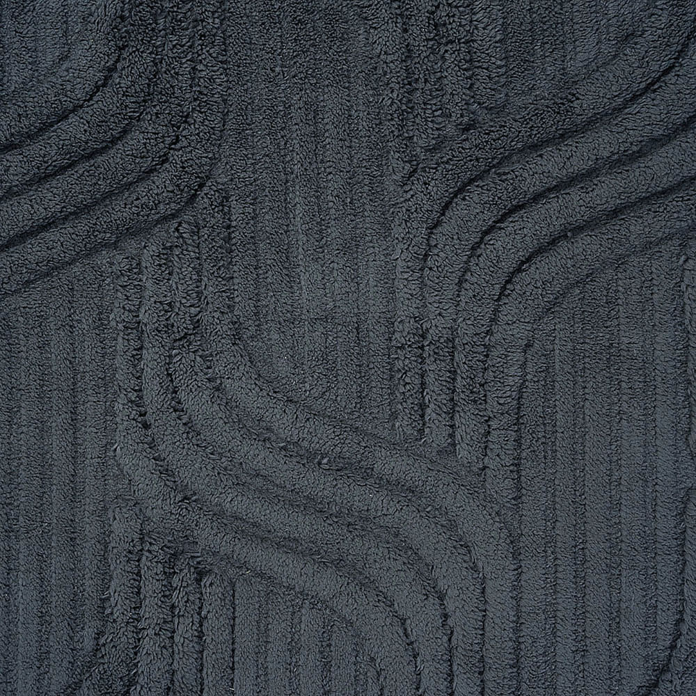 Living and Home Dark Grey Minimalist Wavy Geometric Non-Slip Sofa Mat 70 x 70cm Image 3