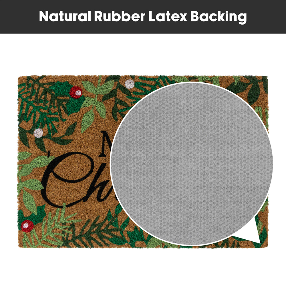 JVL Latex Backed Coir Merry Christmas Entrance Doormat 40 x 58cm Image 4