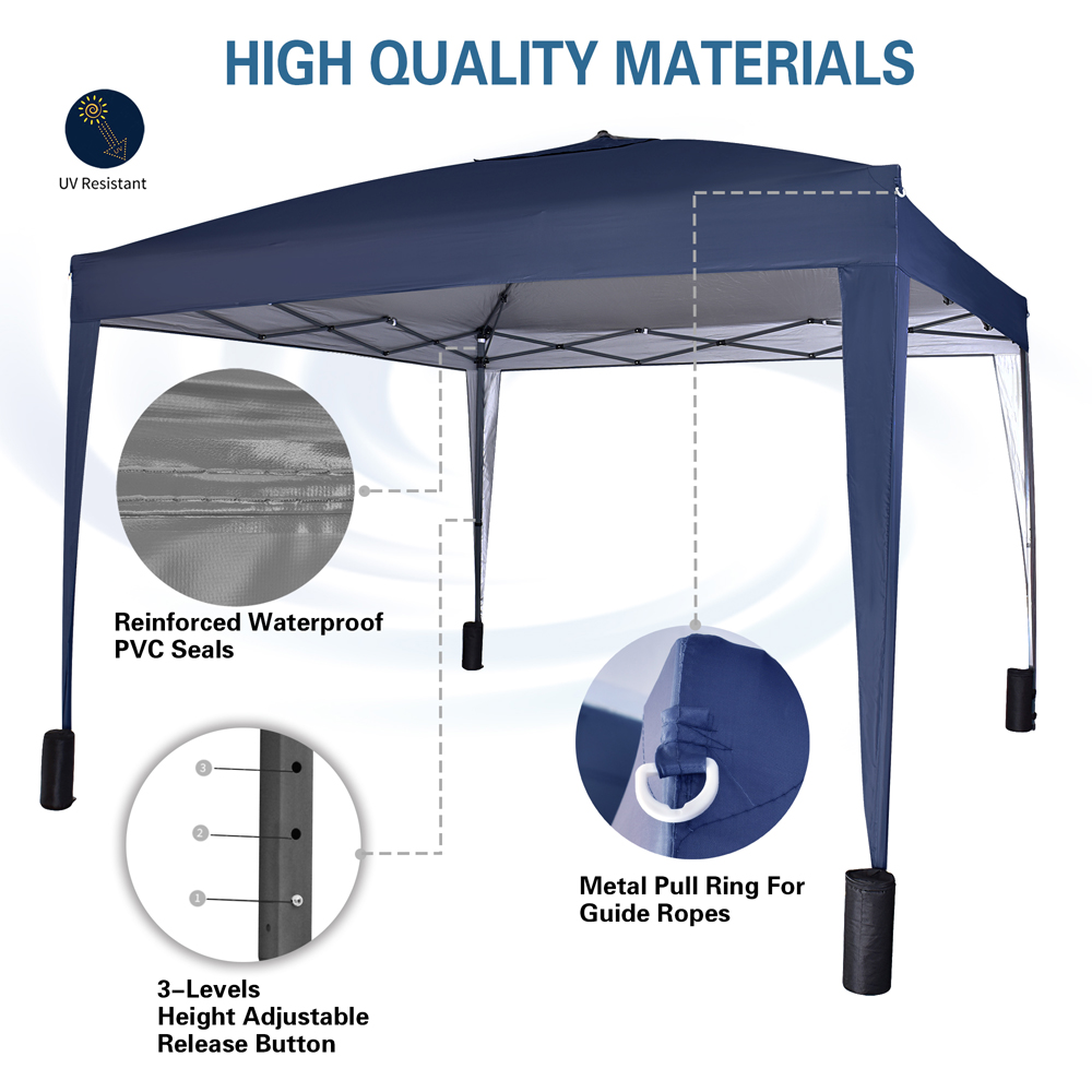 Blue Pop Up Outdoor Gazebo 3 x 3m Image 7