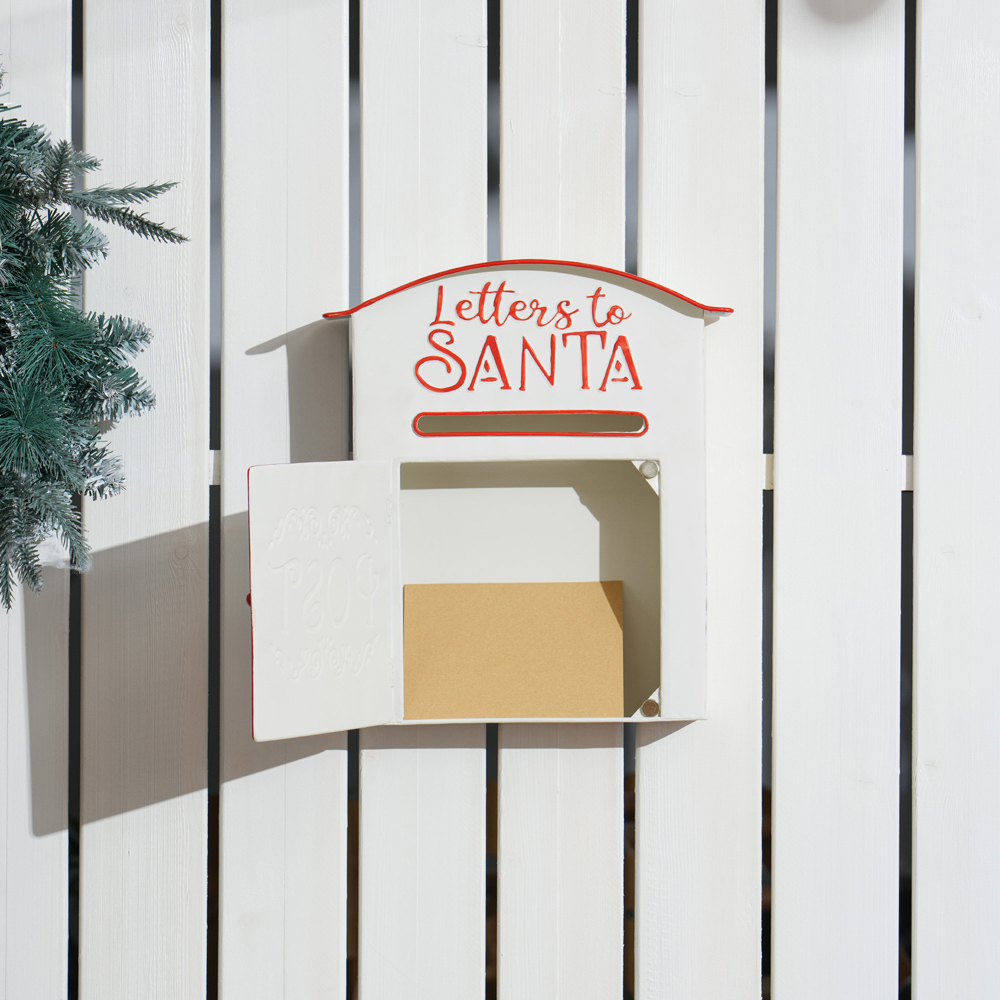 Everglow Wall Mounted Santa Post Box Christmas Decoration Image 4