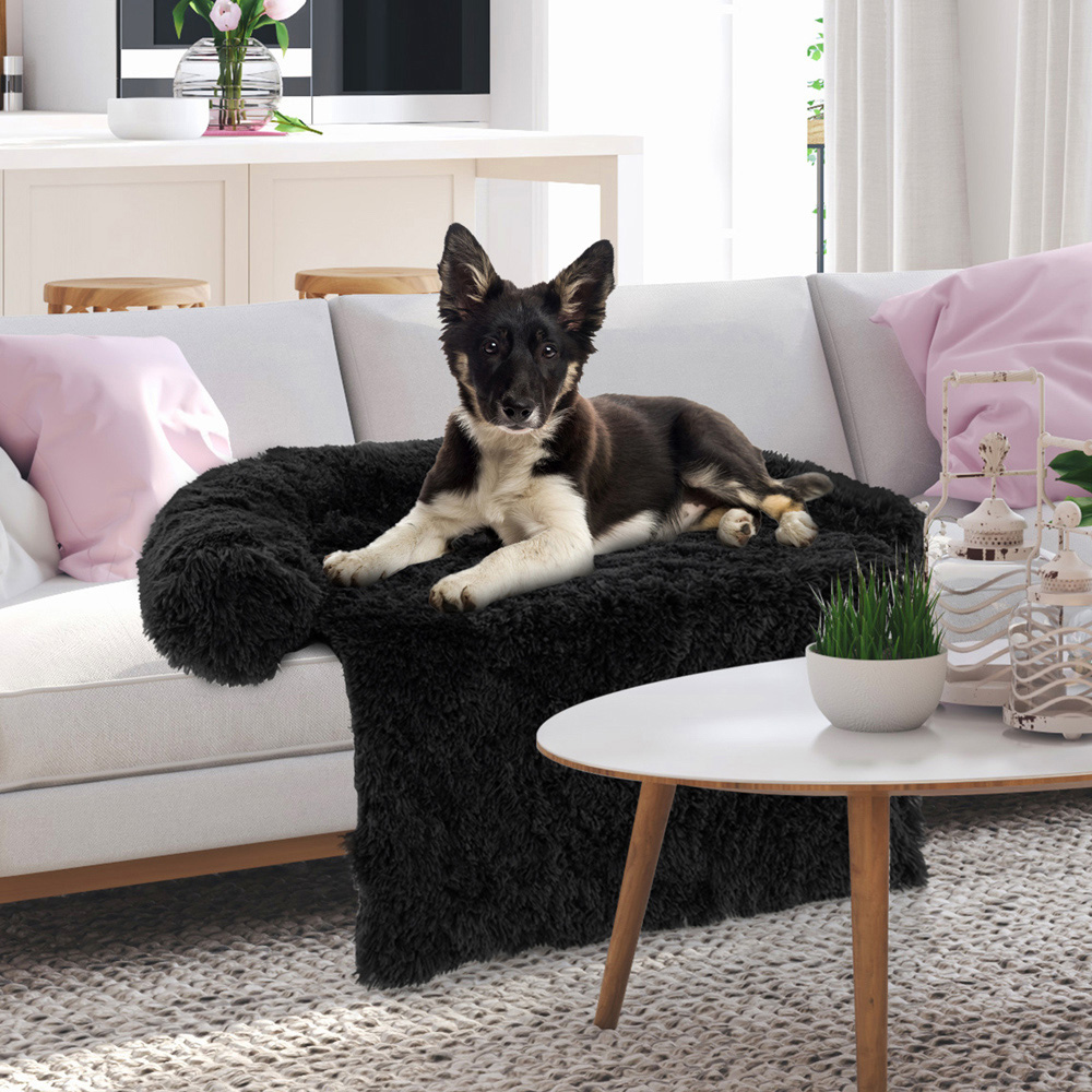 Costway Medium Black Dog Mat Couch Cover Protector Image 2
