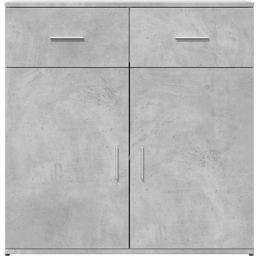 vidaXL 2 Door 2 Drawer Concrete Grey Sideboard 2 Pack Image 3