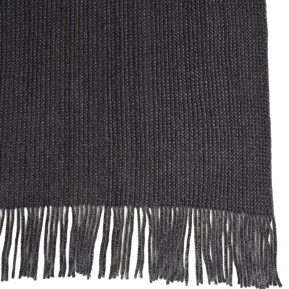 Hadleigh Chenille Throw Charcoal Image 3