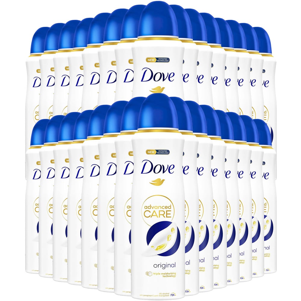 Dove Advanced Care Anti-Perspirant Deodorant Spray Original 200ml 30 Pack Image 1