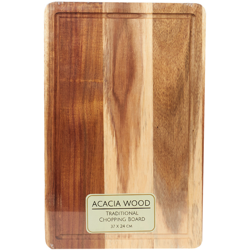 Acacia Traditional Chopping Board - Brown Image 1