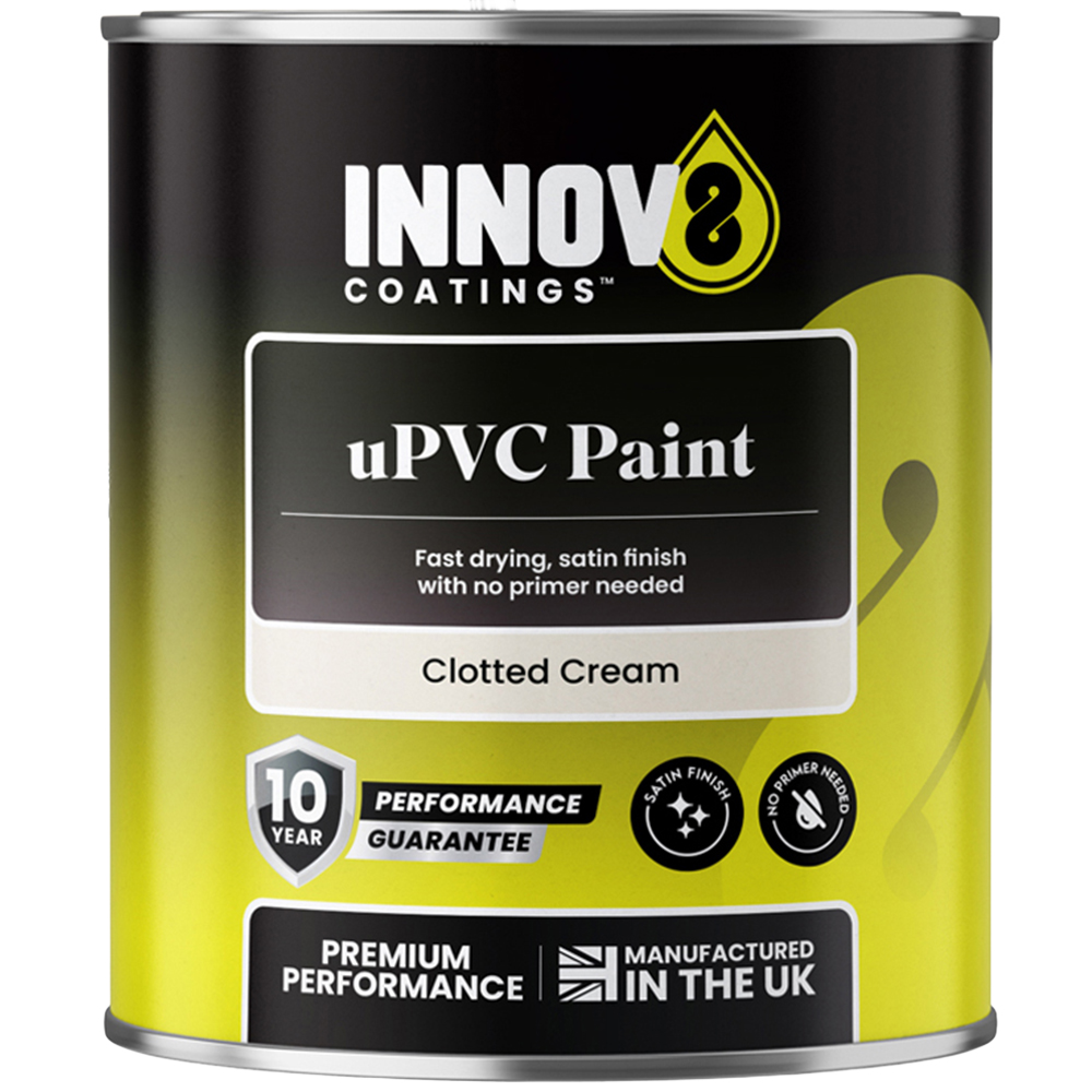 Innov8 Coatings Clotted Cream Satin Finish uPVC Paint 750ml Image 2