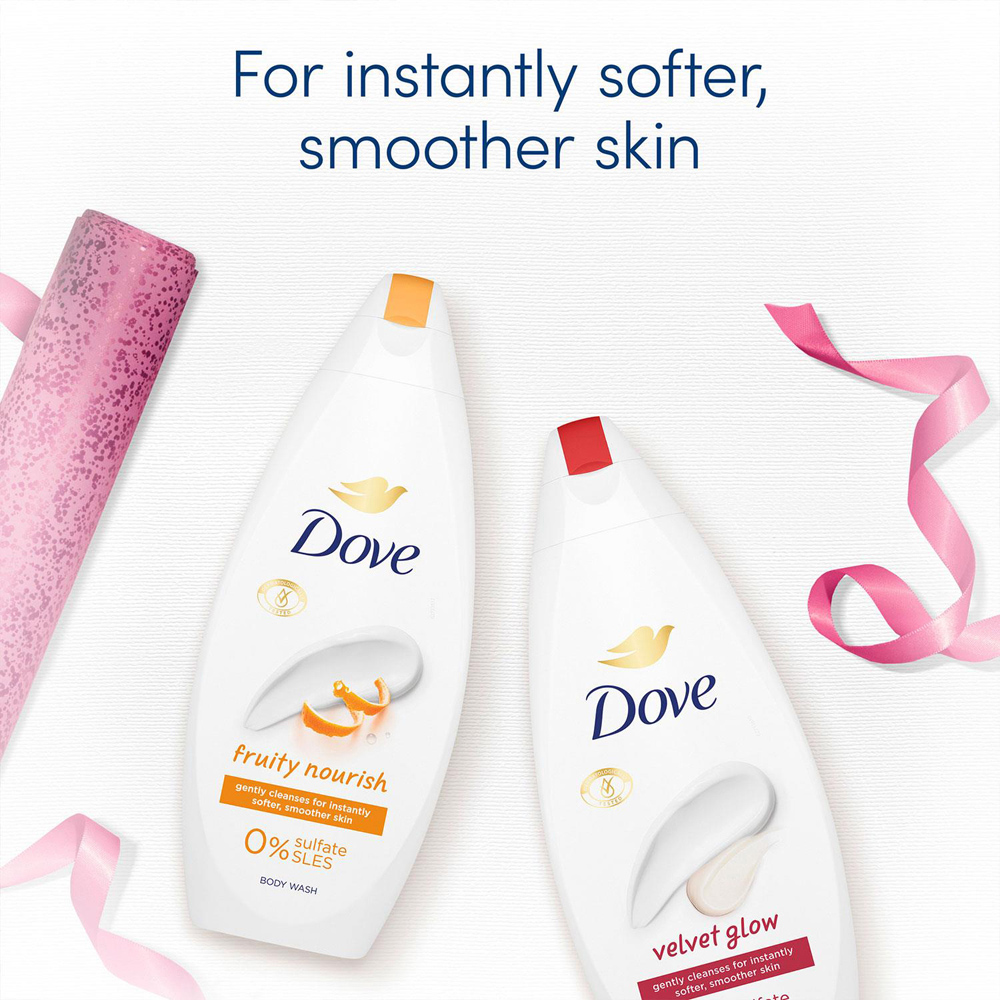 Dove Discover Fruity Nourish and Silky Velvet Bodywash Duo Gift Set 3 Pack Image 6
