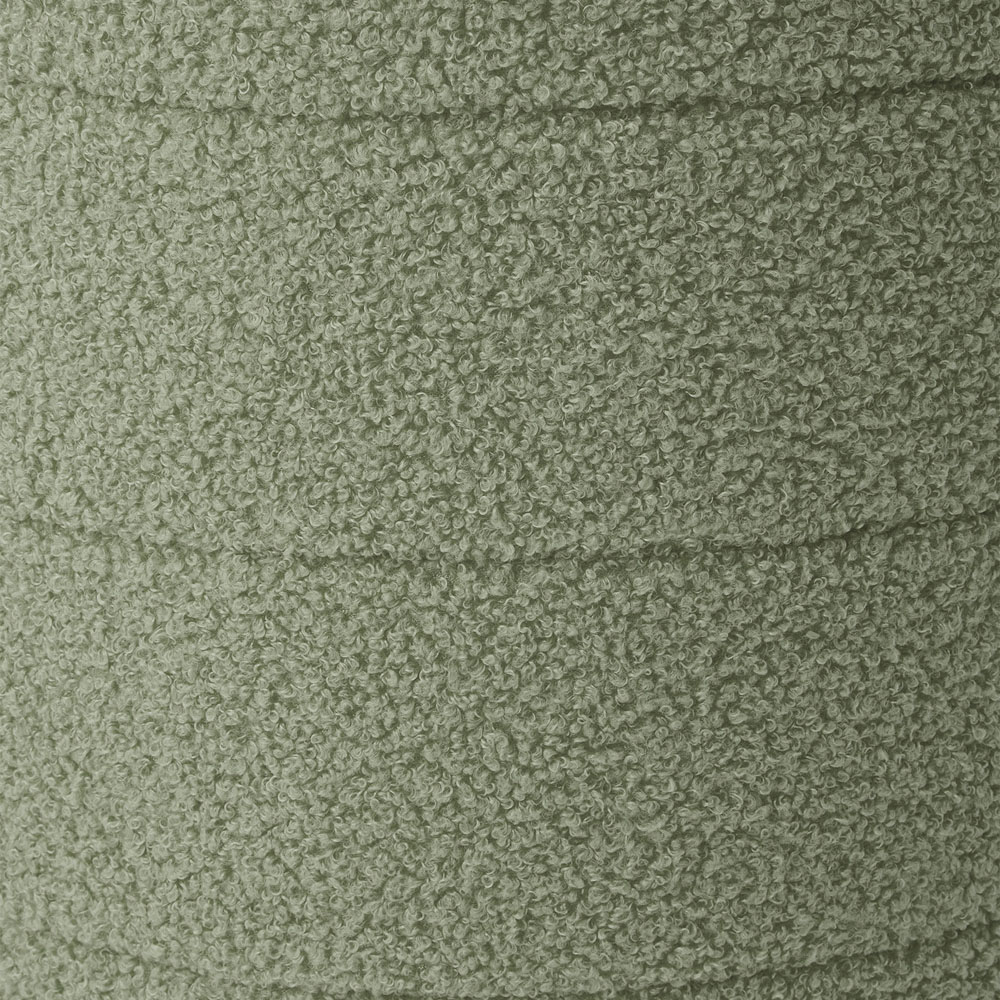 Living and Home Muted Green Teddy Fleece Tub Design Round Footstool Image 5