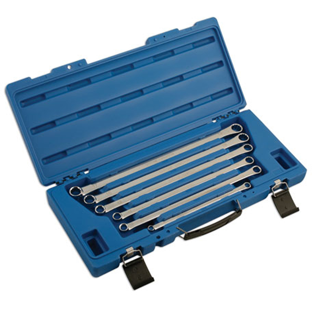 Laser 5672 6 Piece Extra Long Ring Blue Spanner Set Image 4