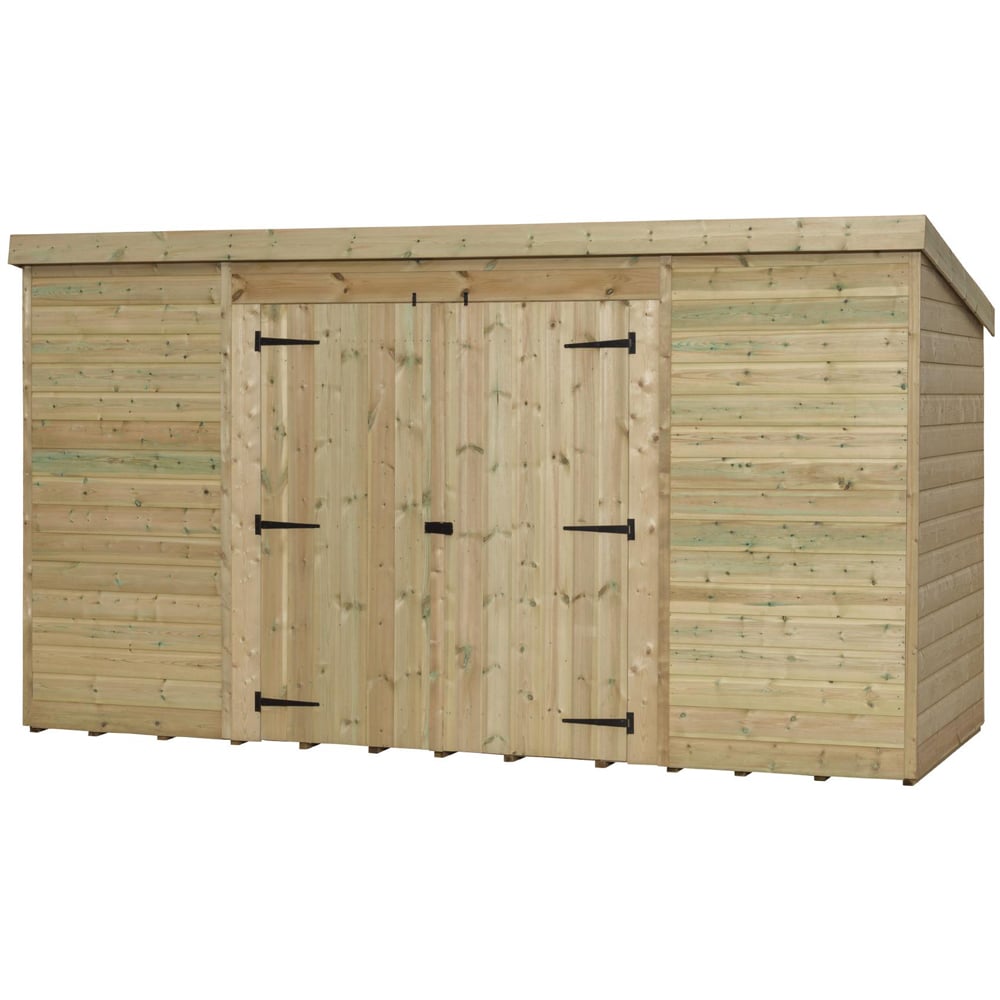 Empire Sheds 5000 12 x 6ft Double Door Tongue and Groove Pent Garden Shed Image 1