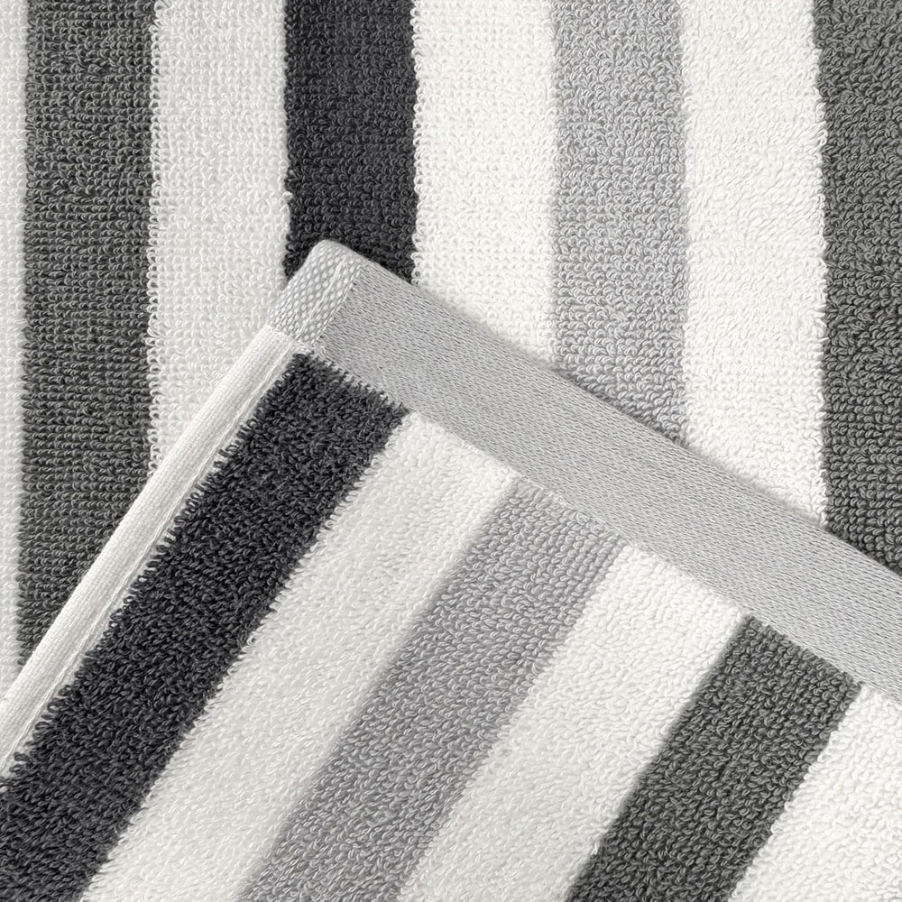 Allure Bath Fashions Cali Grey Striped Bath Towel 2 Pack Image 4