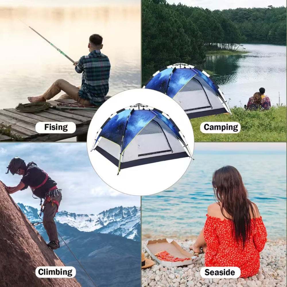 Alivio 3 People Waterproof Camping Tent Blue Image 5
