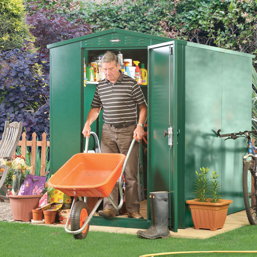 Asgard Flexistore 5 x 7ft Grey Apex Garden Shed Image 2