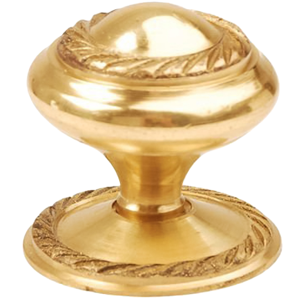 Golden Grace Polished Brass Finish Georgian Cupboard Knob 32mm 10 Pack Image