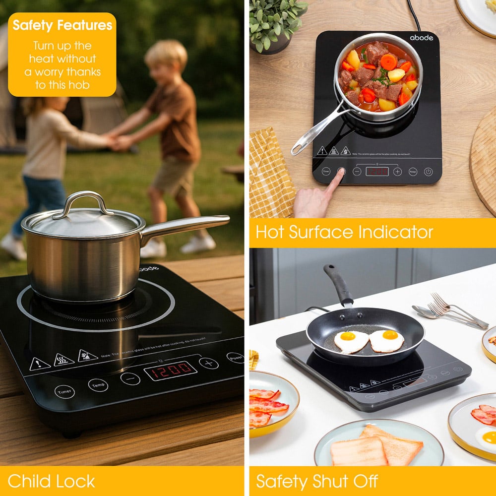 Abode AINDH1002 Black Single Induction Hob Image 6