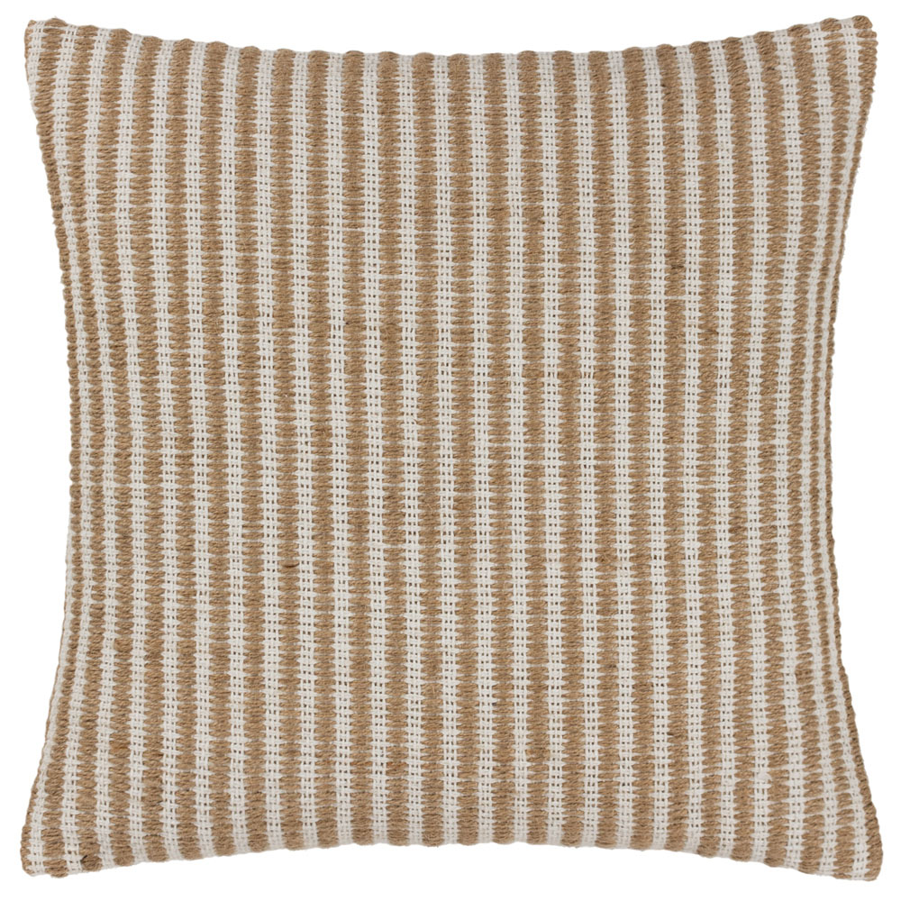 Yard Organik Natural Stripe Woven Cushion Image 1