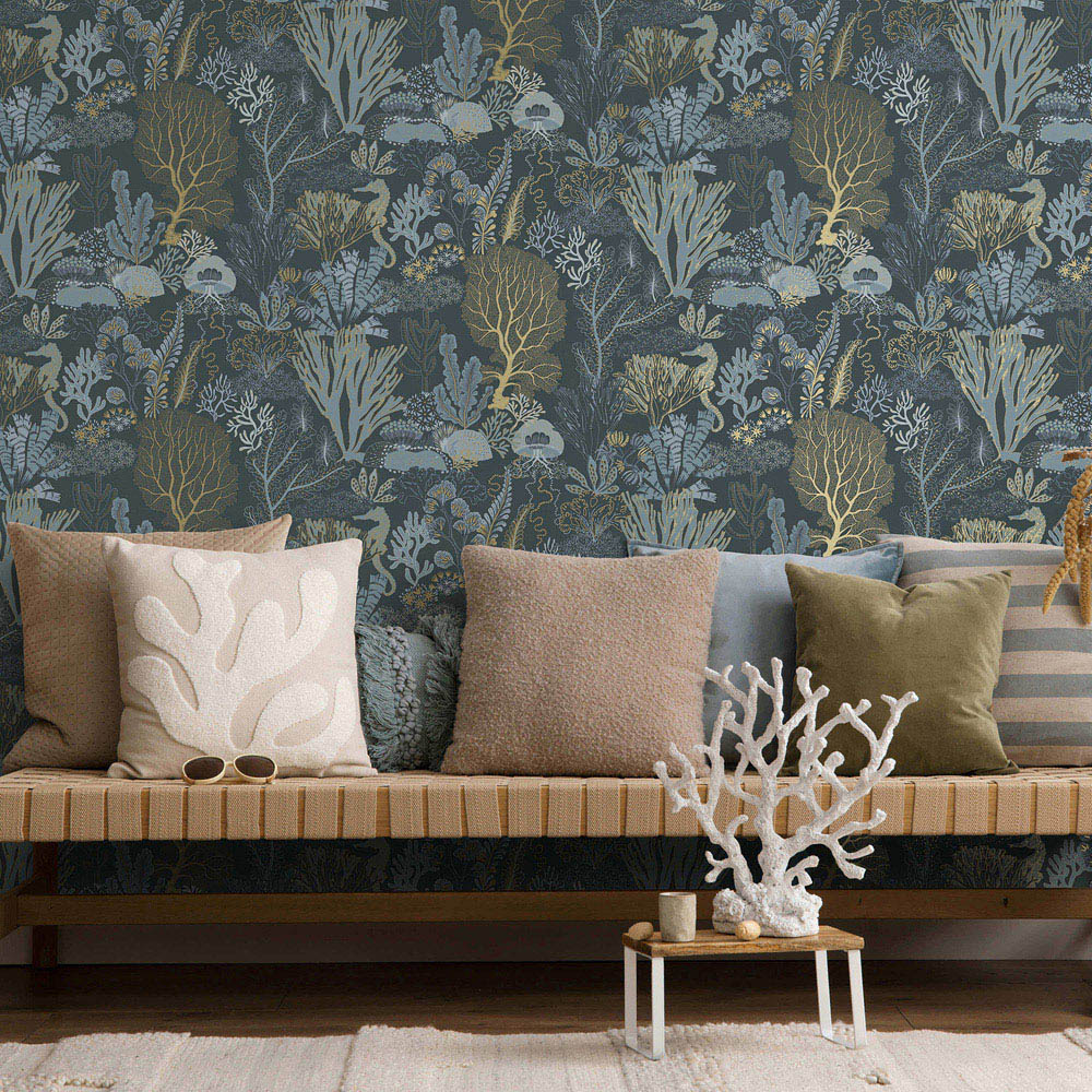 Holden Decor Underwater World Navy Wallpaper Image 3