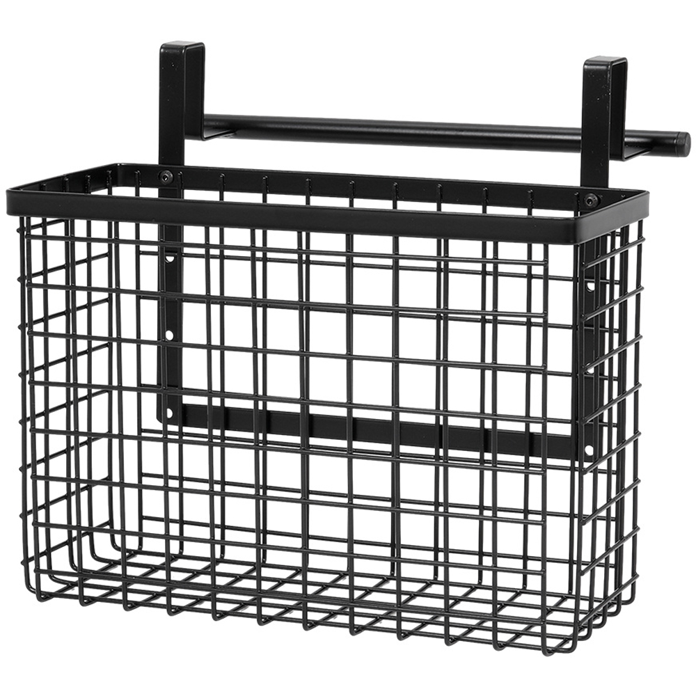 H&O Direct Black Storage Basket with Hanger Image 1