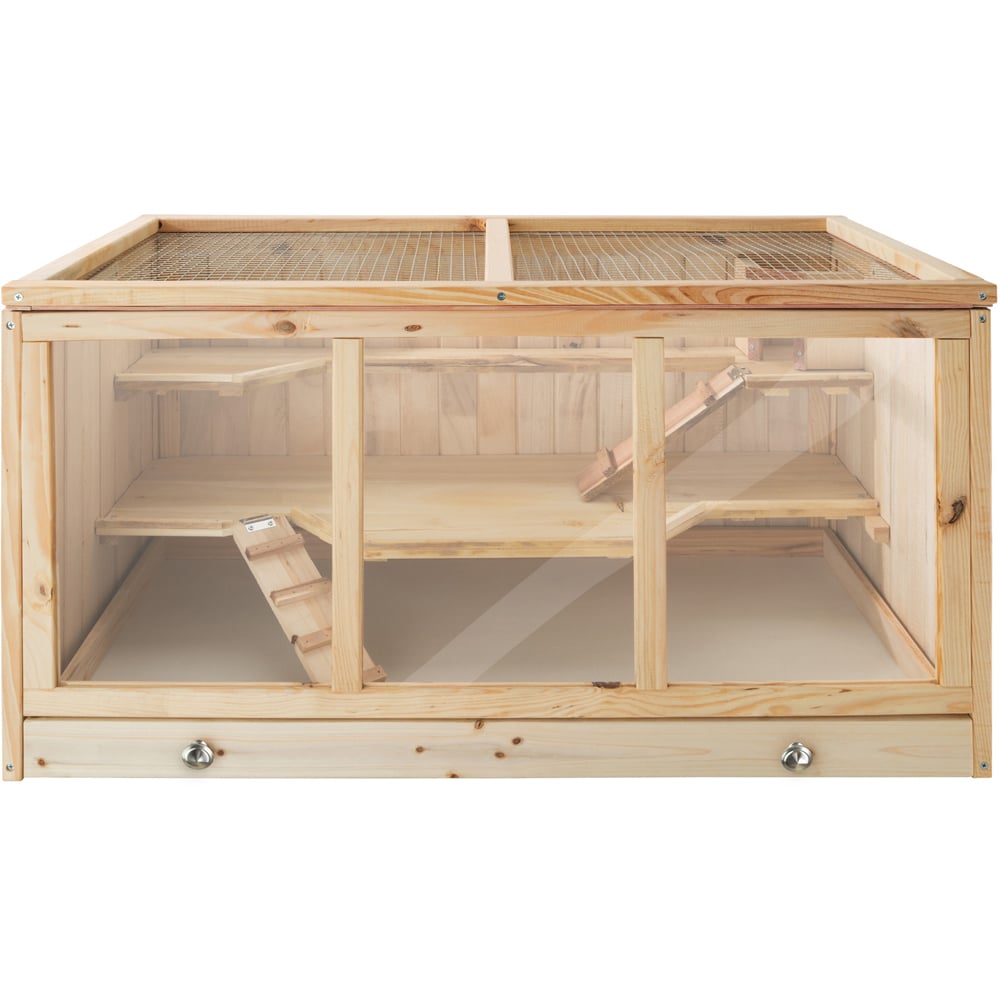 tectake Goldie Wooden Hamster Cage 95 x 50 x 50cm Image 2