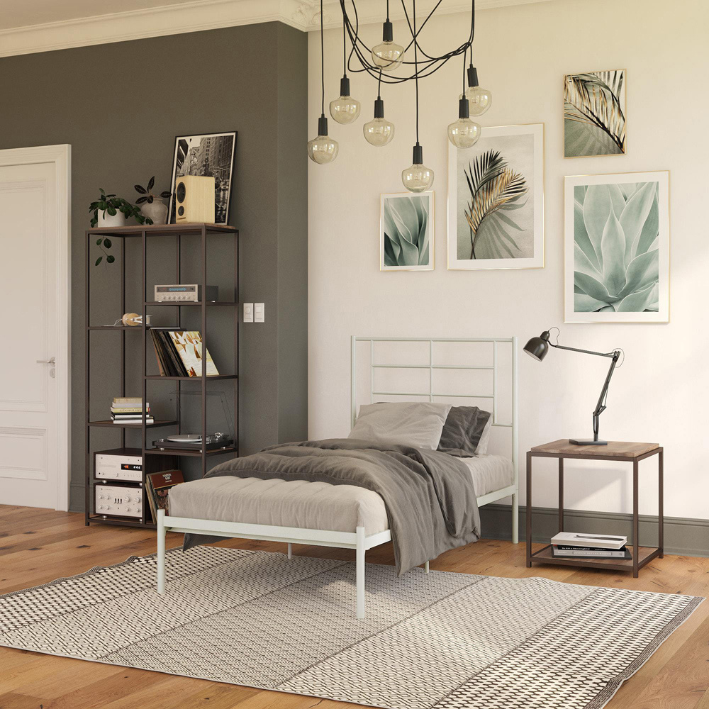 Dorel Jensen Single White Metal Bed Image 7