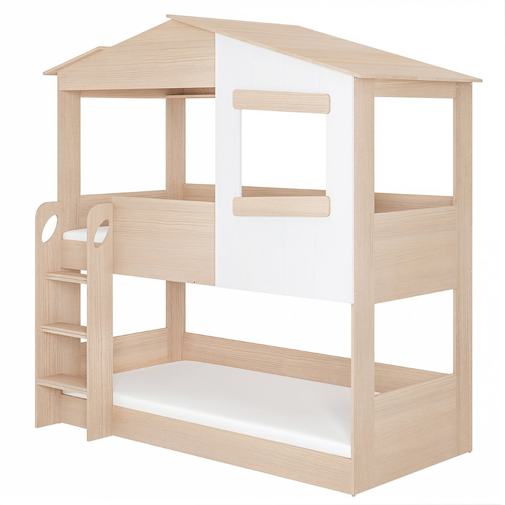 Flair Dreamland Oak Play House Bunk Bed Image 2