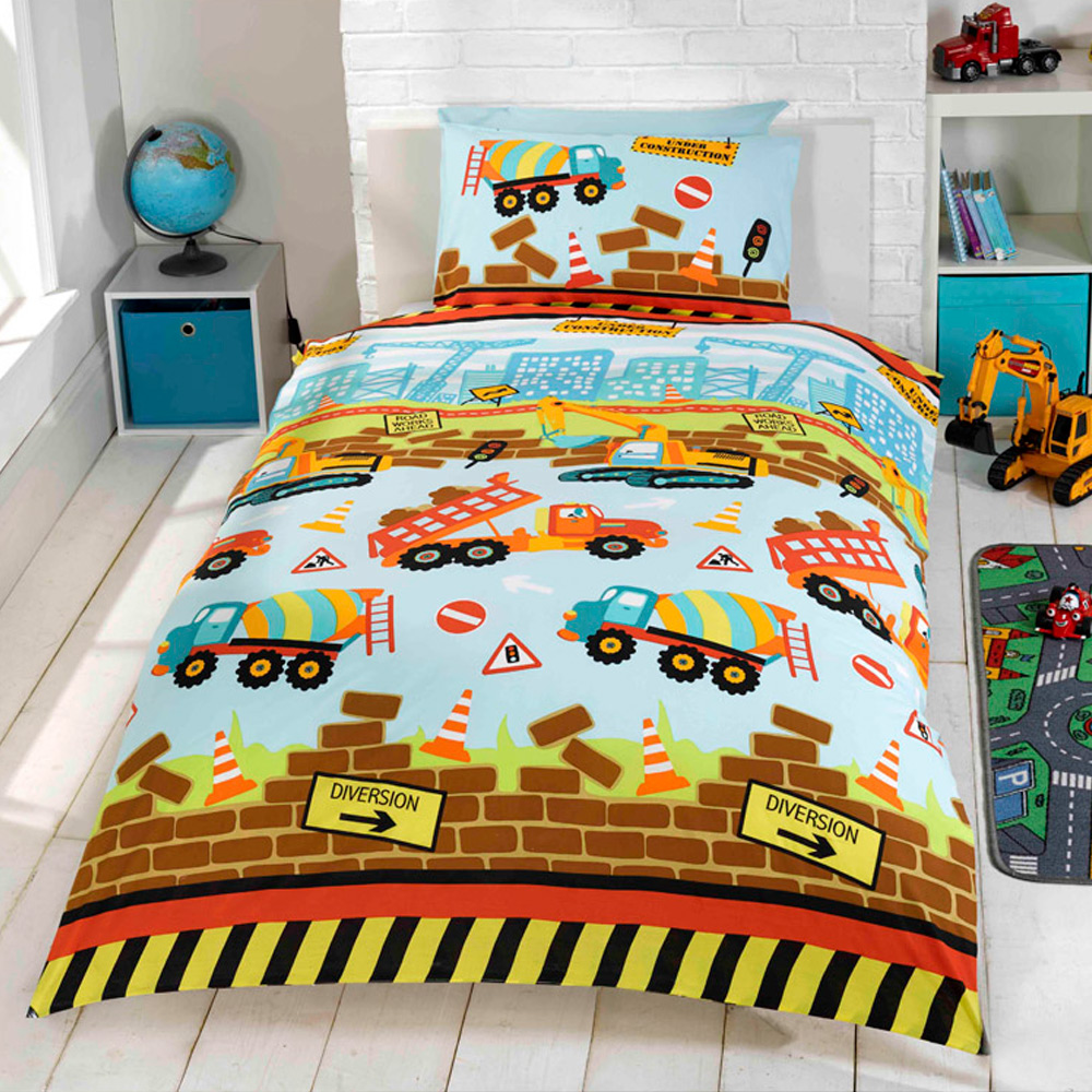 Rapport Home Toddler Multicolour Under Construction Duvet Set Image 1