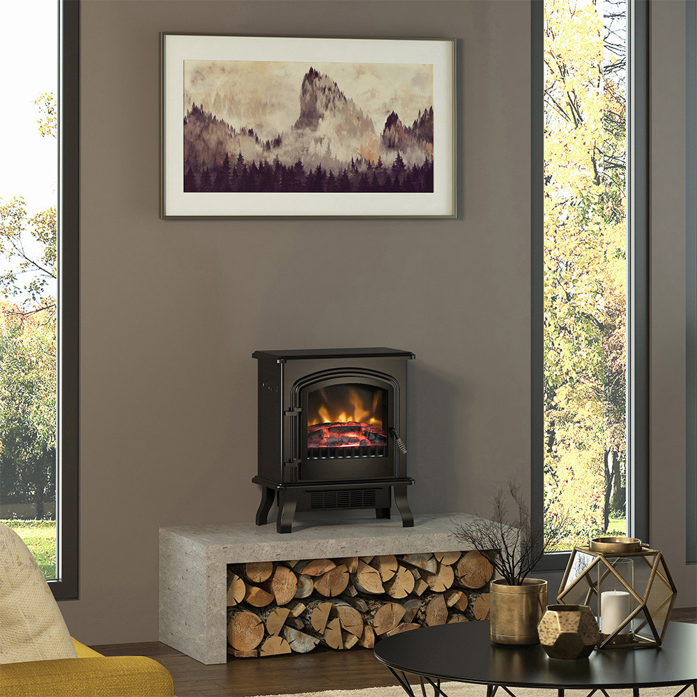 Be Modern Colman Black Electric Stove Image 2