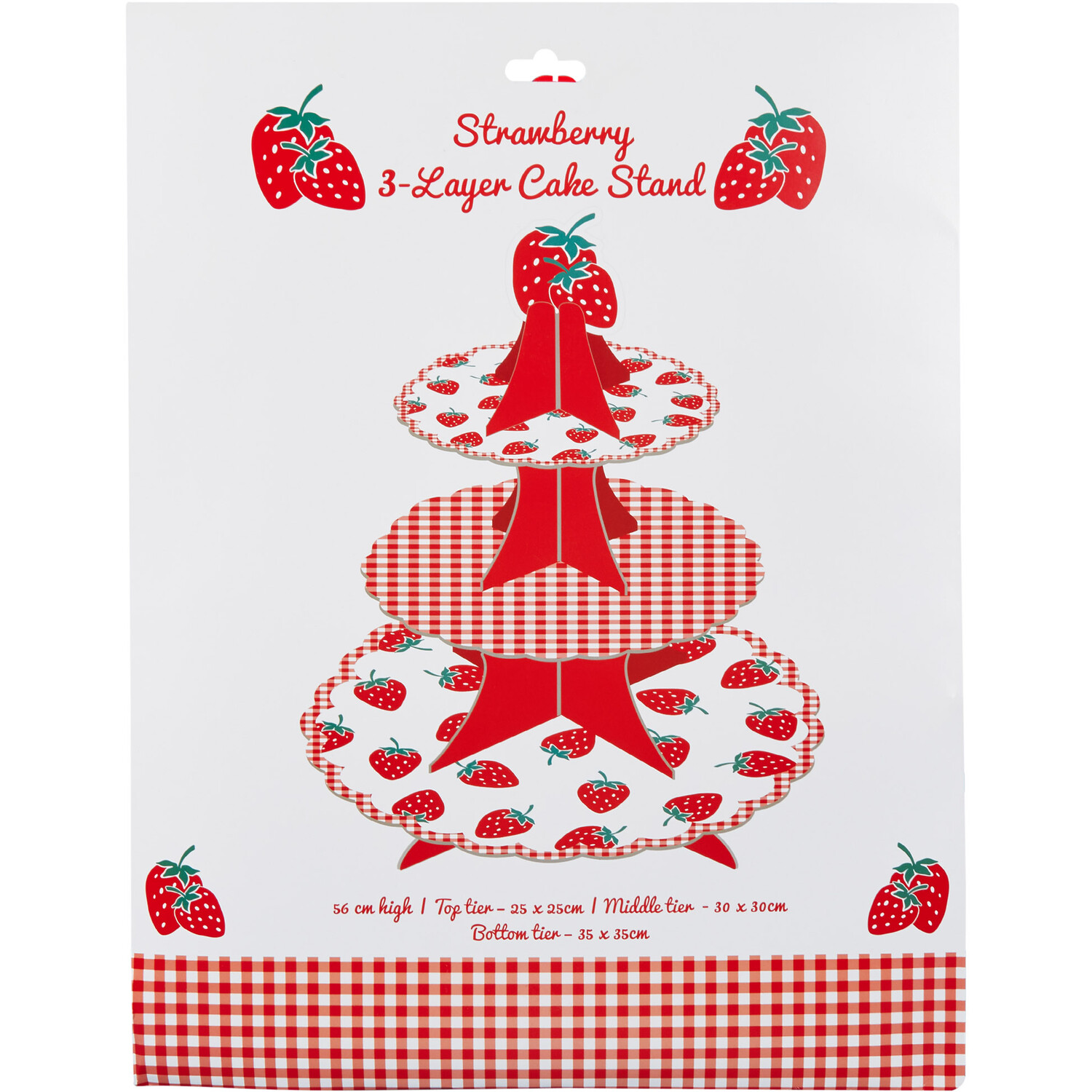 3 Layer Strawberry Cake Stand Image 1