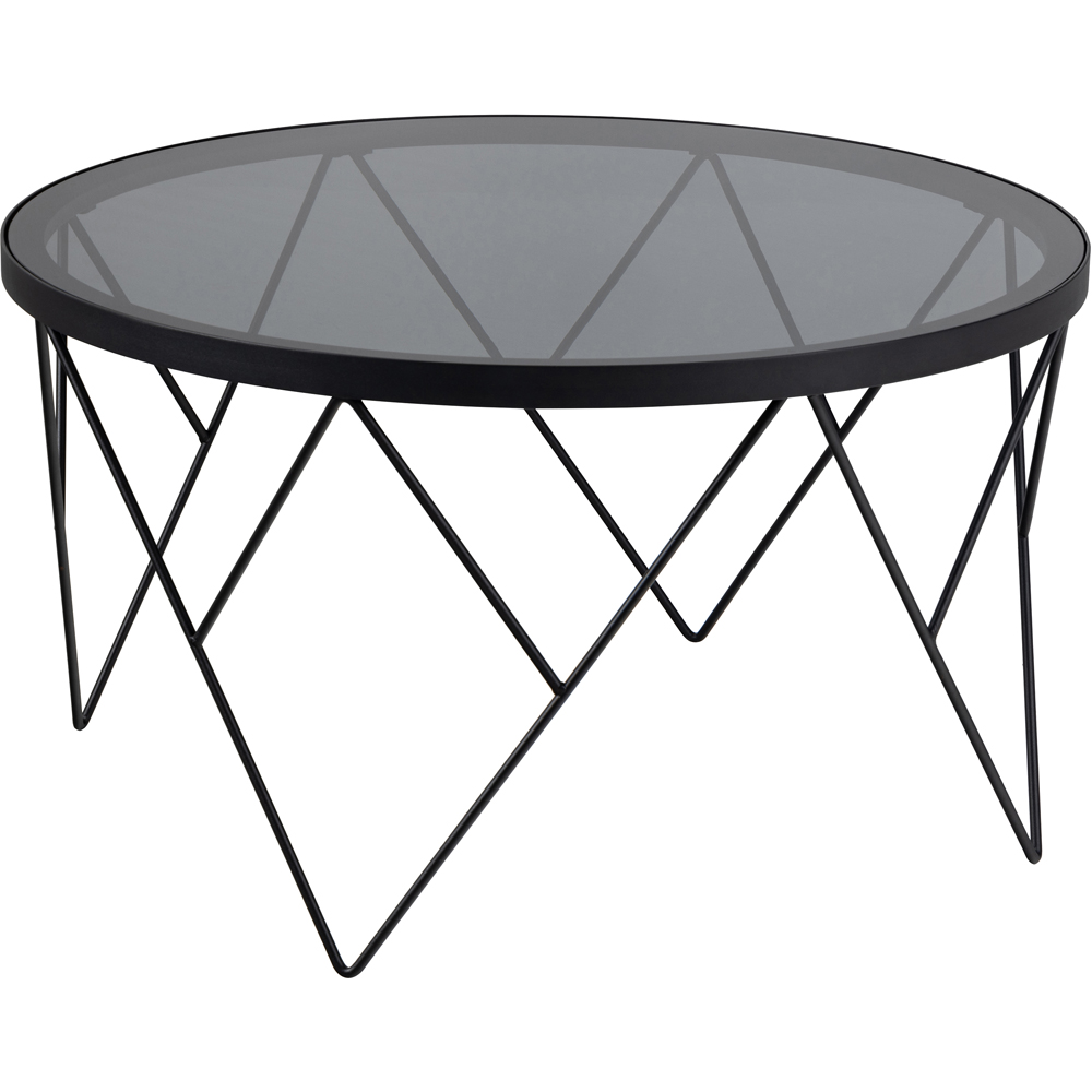 Florence Halstow Black Smoked Glass Top Coffee Table Image 2