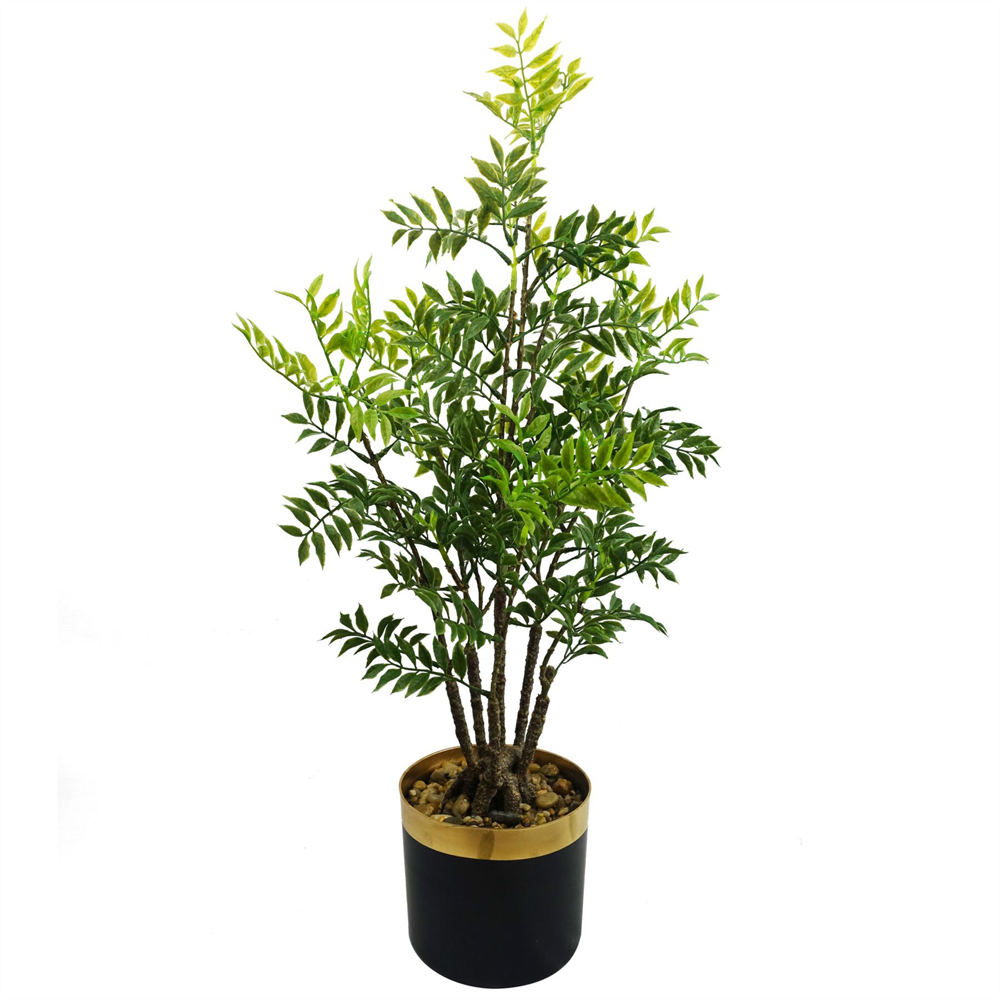 Leaf Nandina Bonsai Ficus Artificial Tree 60cm Image 5