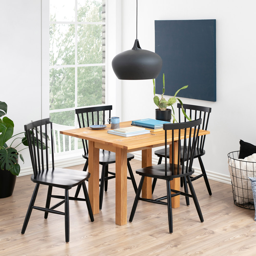 Florence Riano Set of 2 Black Dining Chairs Image 9