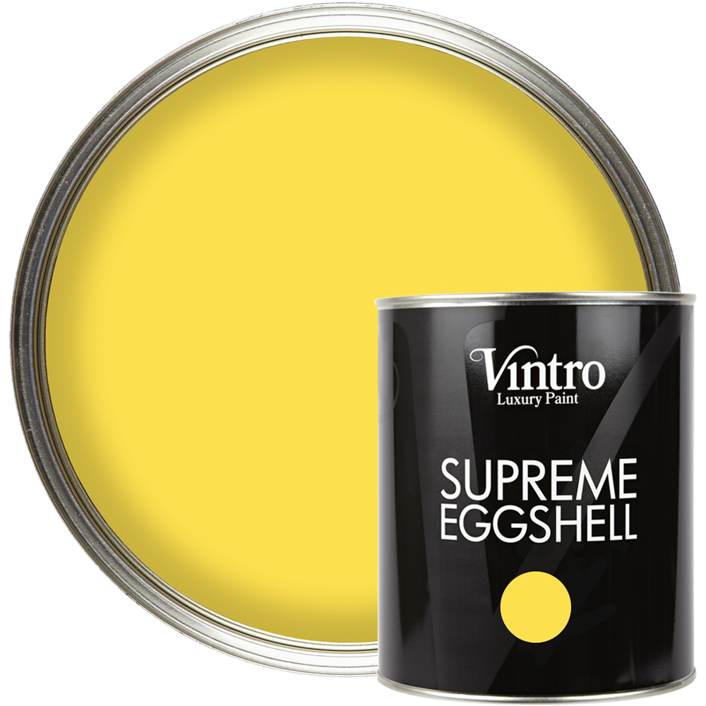 Vintro Paint Yellow Maiden Eggshell Paint 1L Image 1