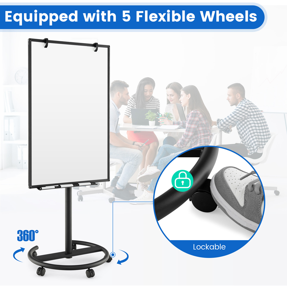 Costway Black and White Magnetic Whiteboard Image 8