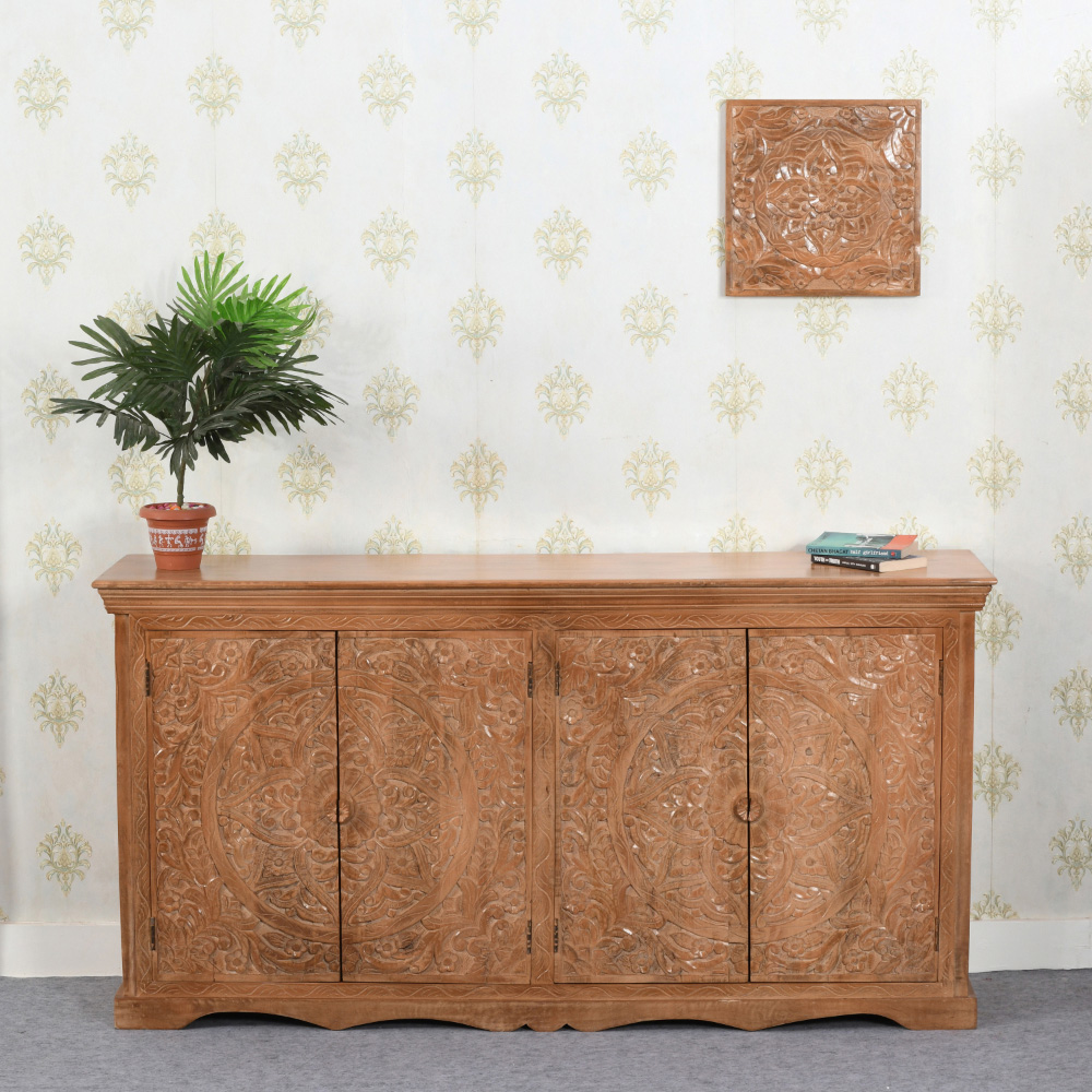 Brooklyn Adair 4 Door Mango Wood Sideboard Image 6