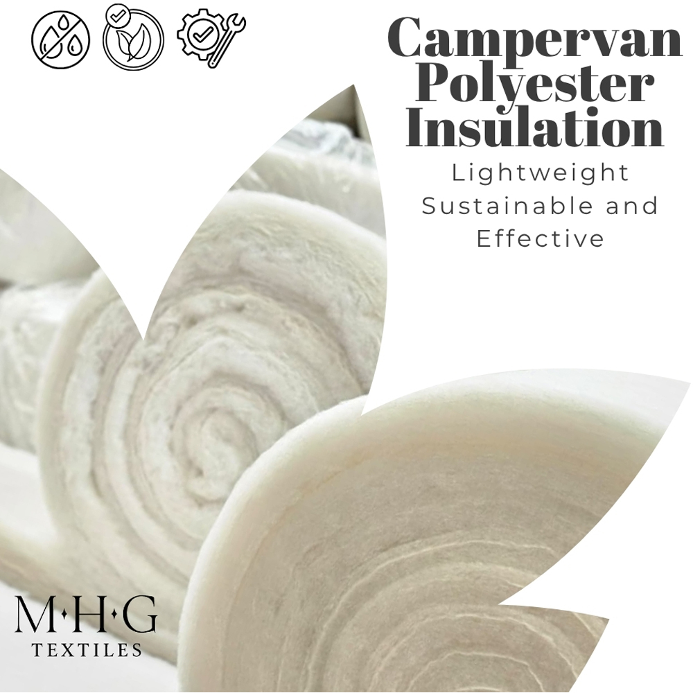 MHG Textiles White Non-Itch Polyester Thermal Lining Campervan Insulation Roll 4m x 570 x 110mm Image 4