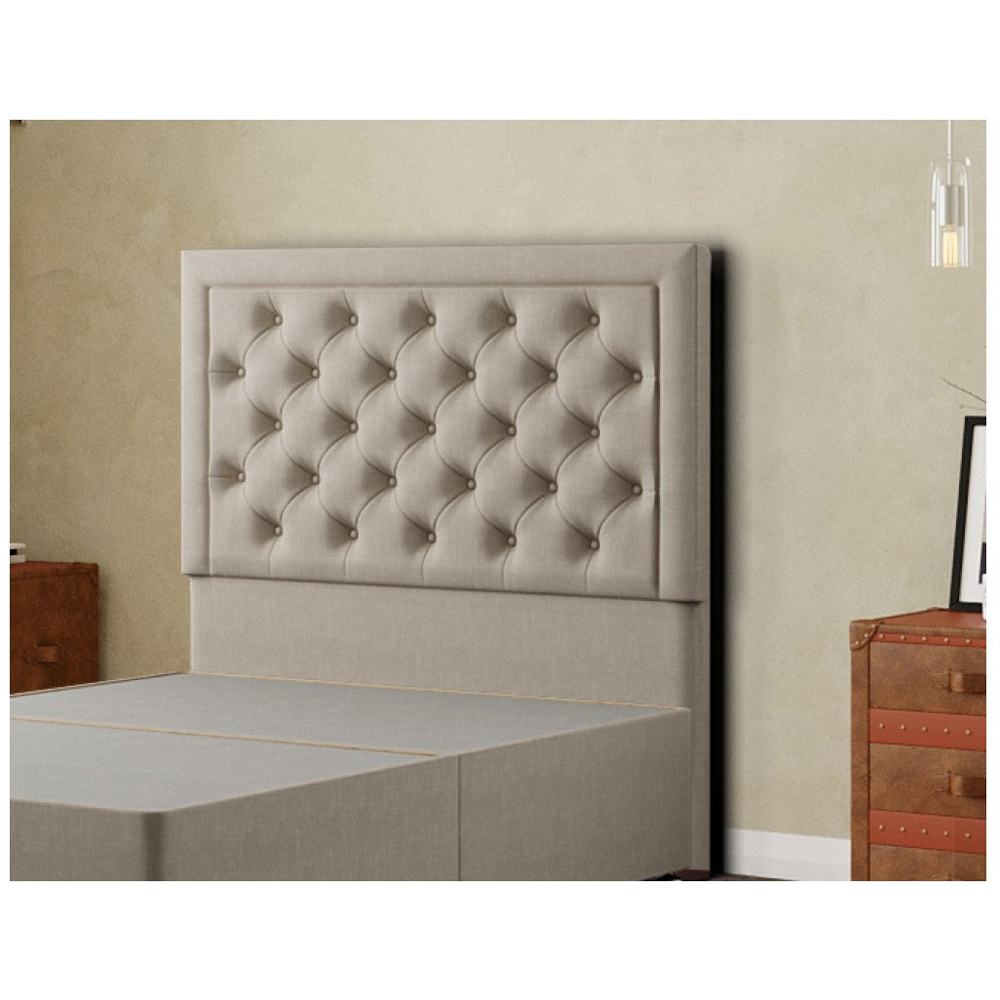 Eleganza Castle Single Cream Malham Weave Floor Standing Headboard Image 3