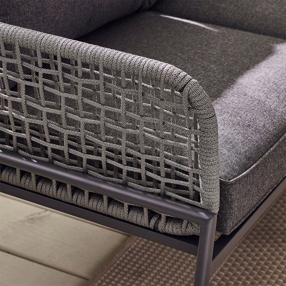 Furniturebox Asia 5 Seater Grey Outdoor Sofa Set Image 3