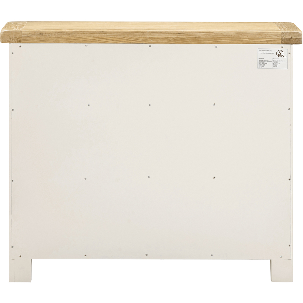 Seconique Windsor 2 Door 2 Drawer Ivory and Oak Sideboard Image 6