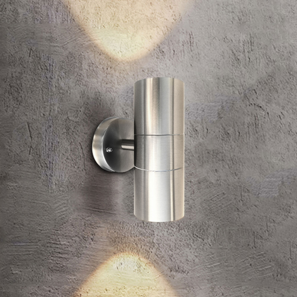 ExtraStar Silver Stainless Steel Double Wall Light Image 2