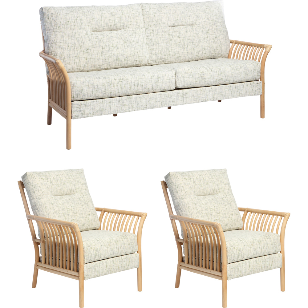 Desser Solo 5 Seater Natural Rattan Apple Crumble Sofa Set Image 2