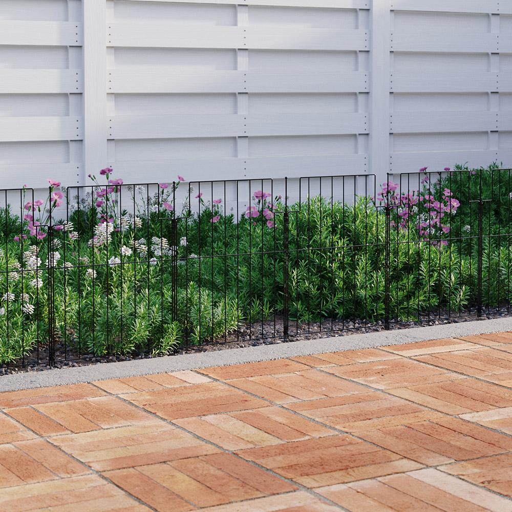 Living and Home 10 Piece Metal Garden Fence Image 7