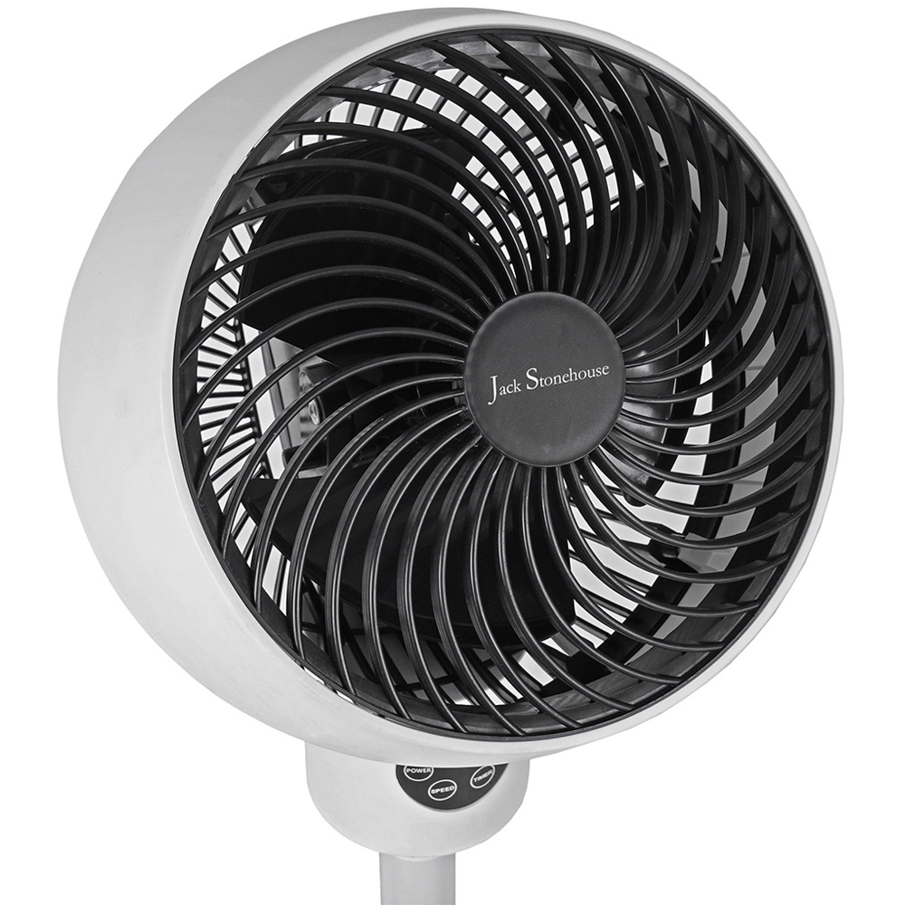Jack Stonehouse Black and White Pedestal Fan 33 inch Image 6