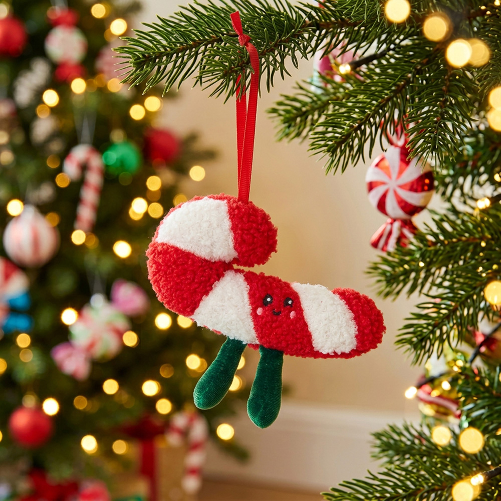 Happy Hanging Candy Cane Decoration Image 2