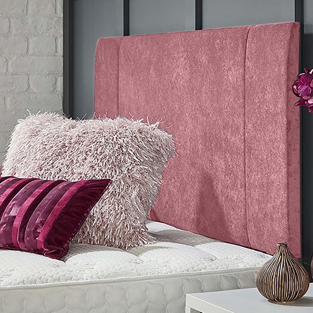 Eleganza Home Charles Small Single Pink Naples Strutted Headboard Image 1